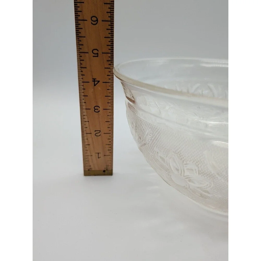 Vtg Anchor Hocking Clear Sandwich Bowl Mixing Serving 9